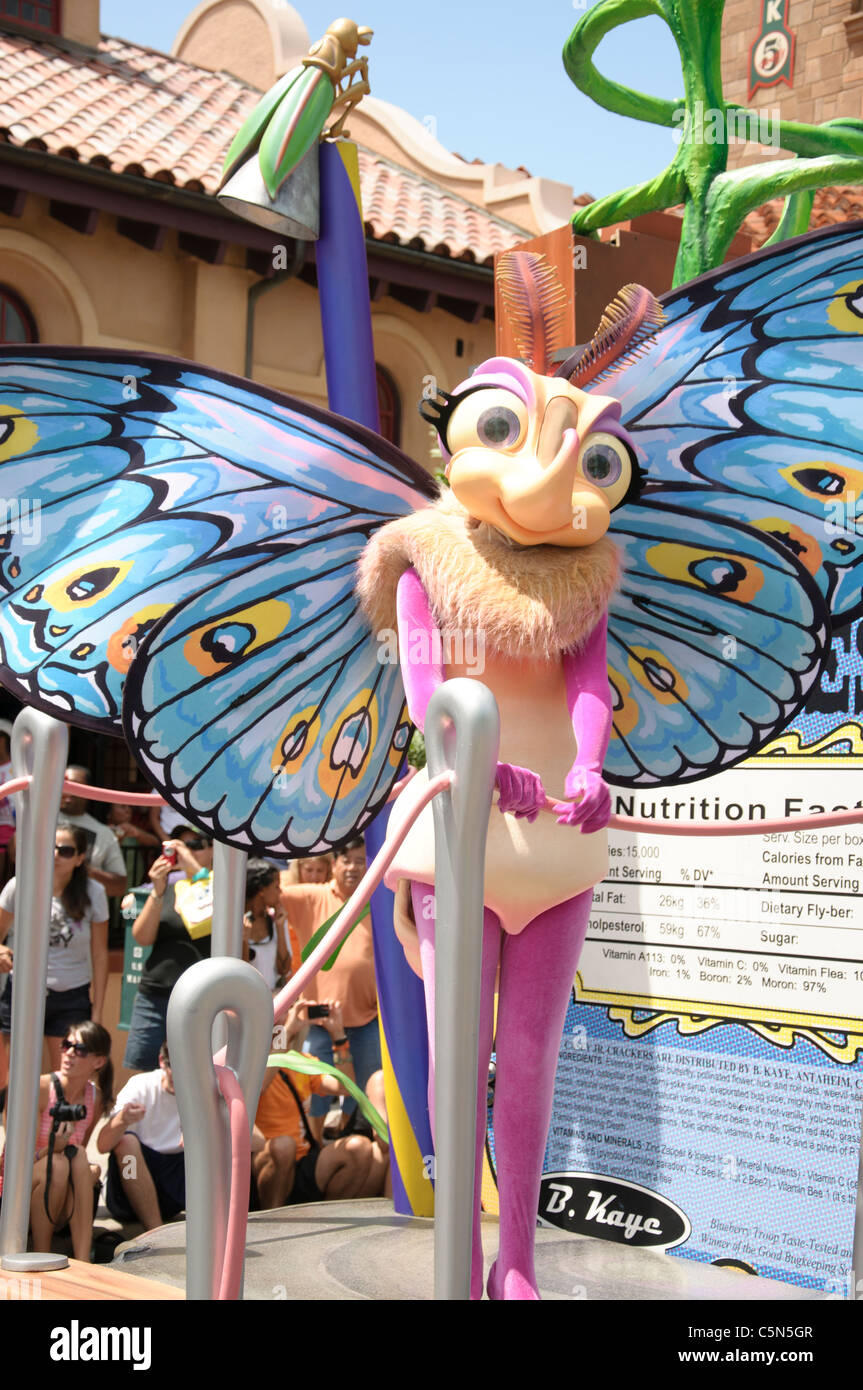 gypsy from disney pixars a bugs life in the countdown to fun parade on the streets of walt disney world Stock Photo