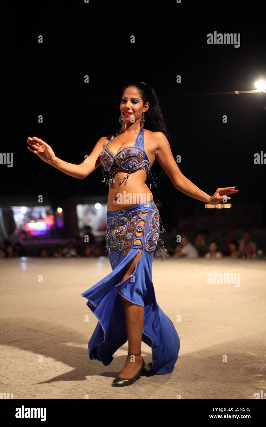 Egyptian belly dancer in Dubai, United Arab Emirates Stock Photo