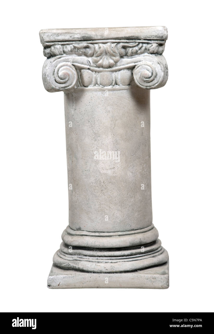 White stone formal column for architectural support of a building ...
