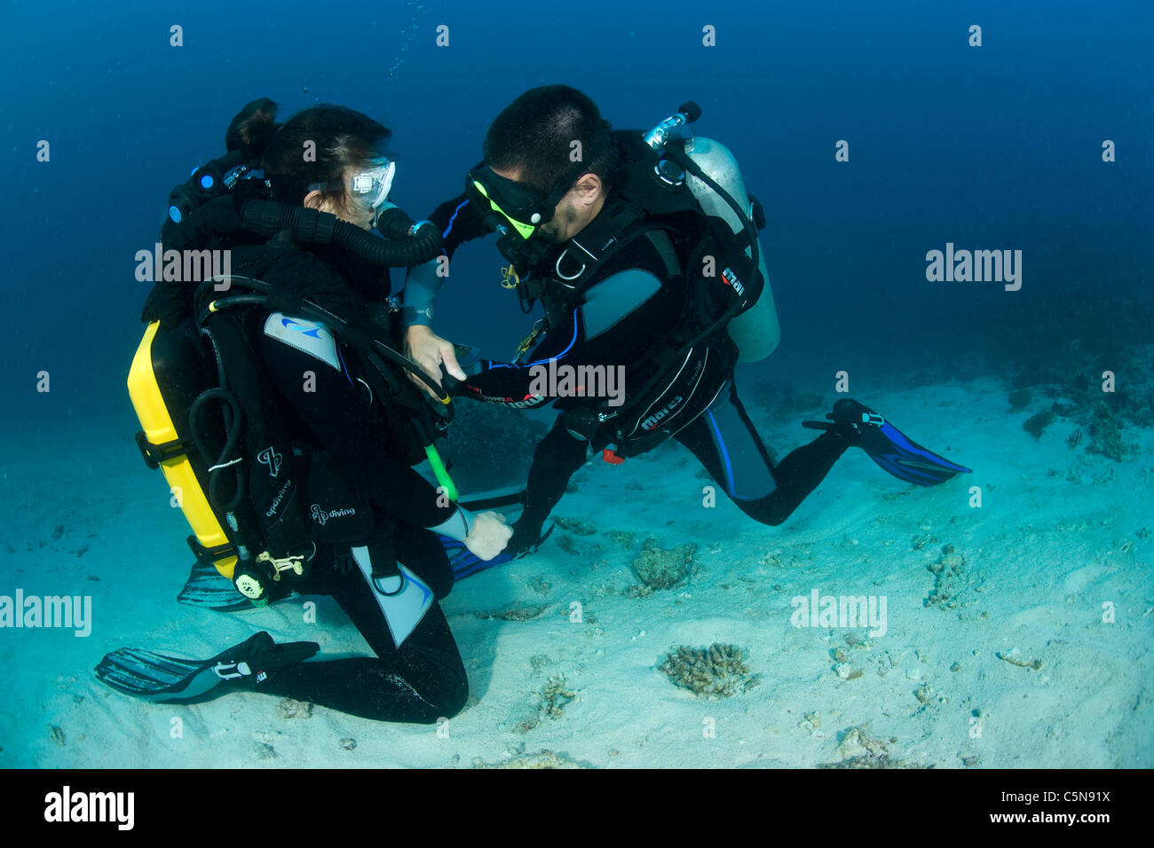 Rebreather Diving, Indian Ocean, Maldives Stock Photo Alamy