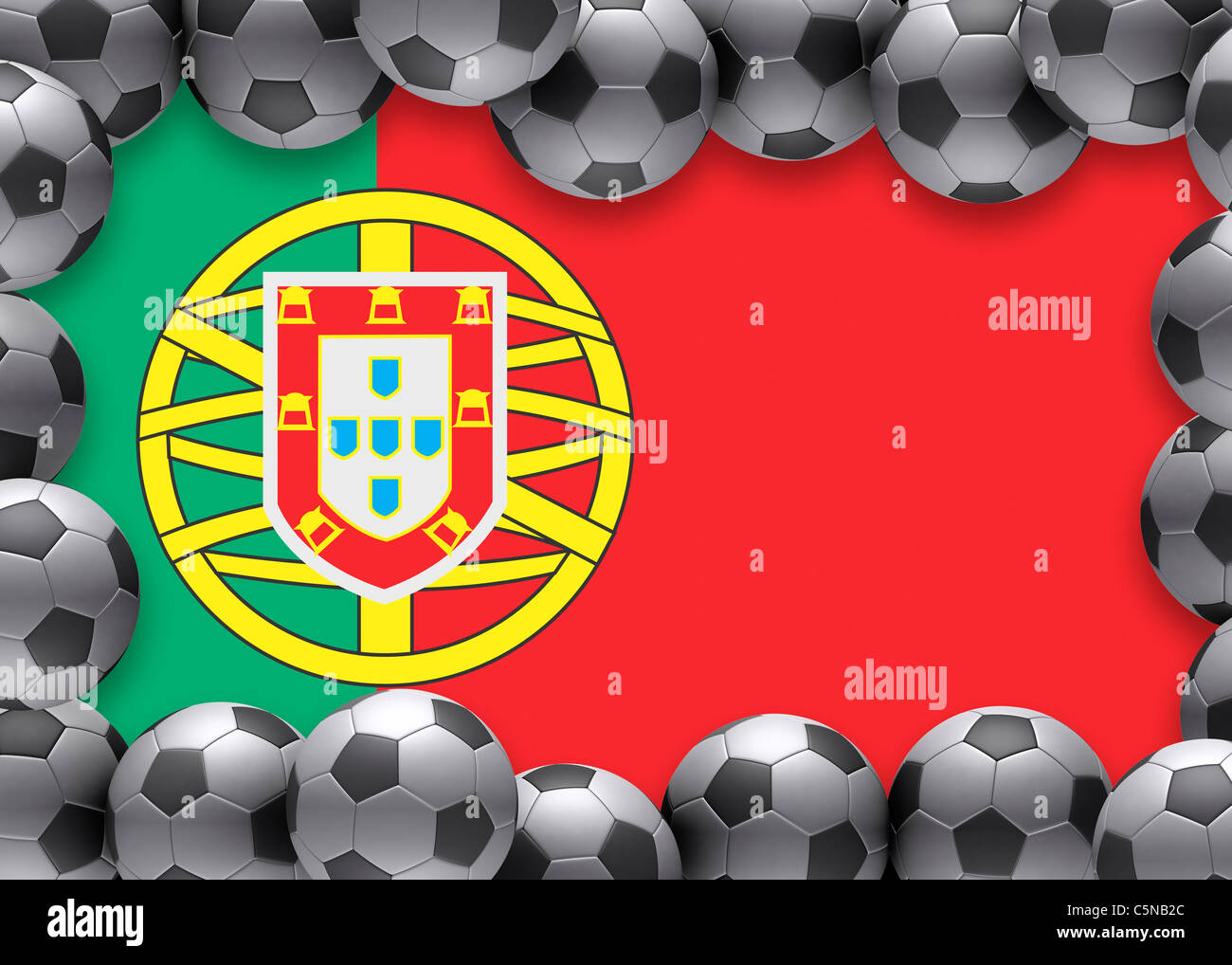 Flag Of Portugal Football Soccer Stock Photo Alamy