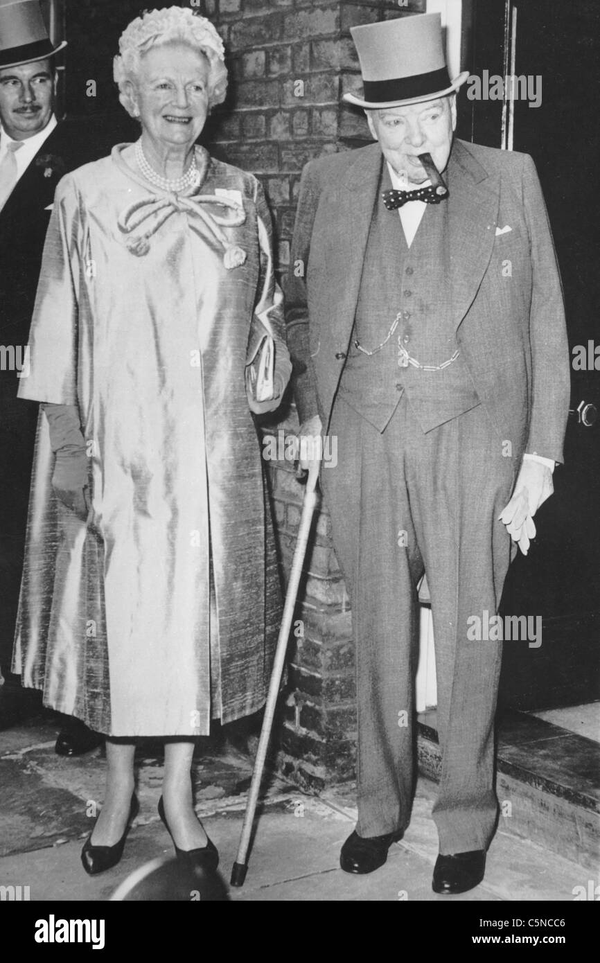 winston churchill and his wife clementine Stock Photo