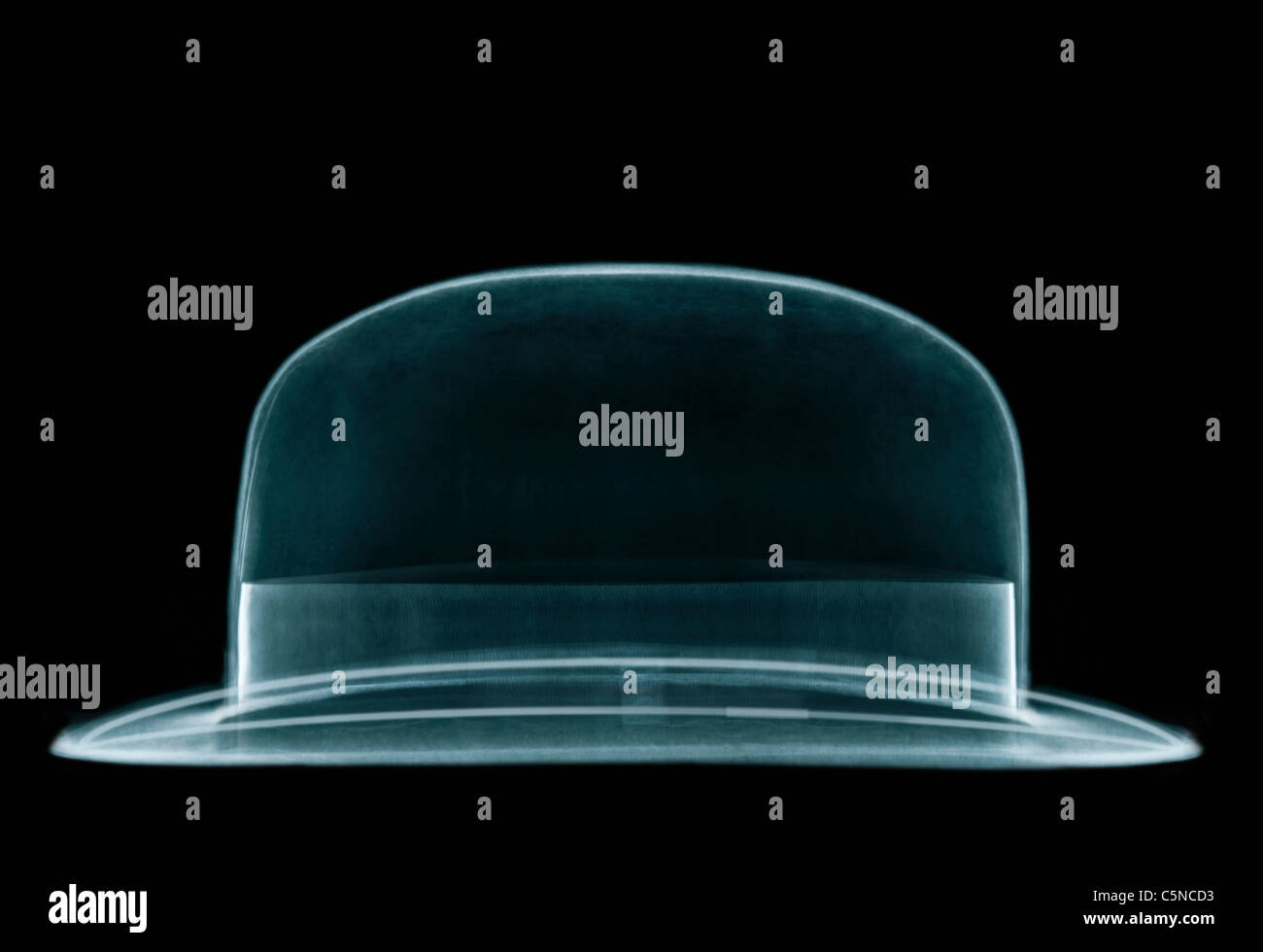 An x-ray of a bowler hat Stock Photo