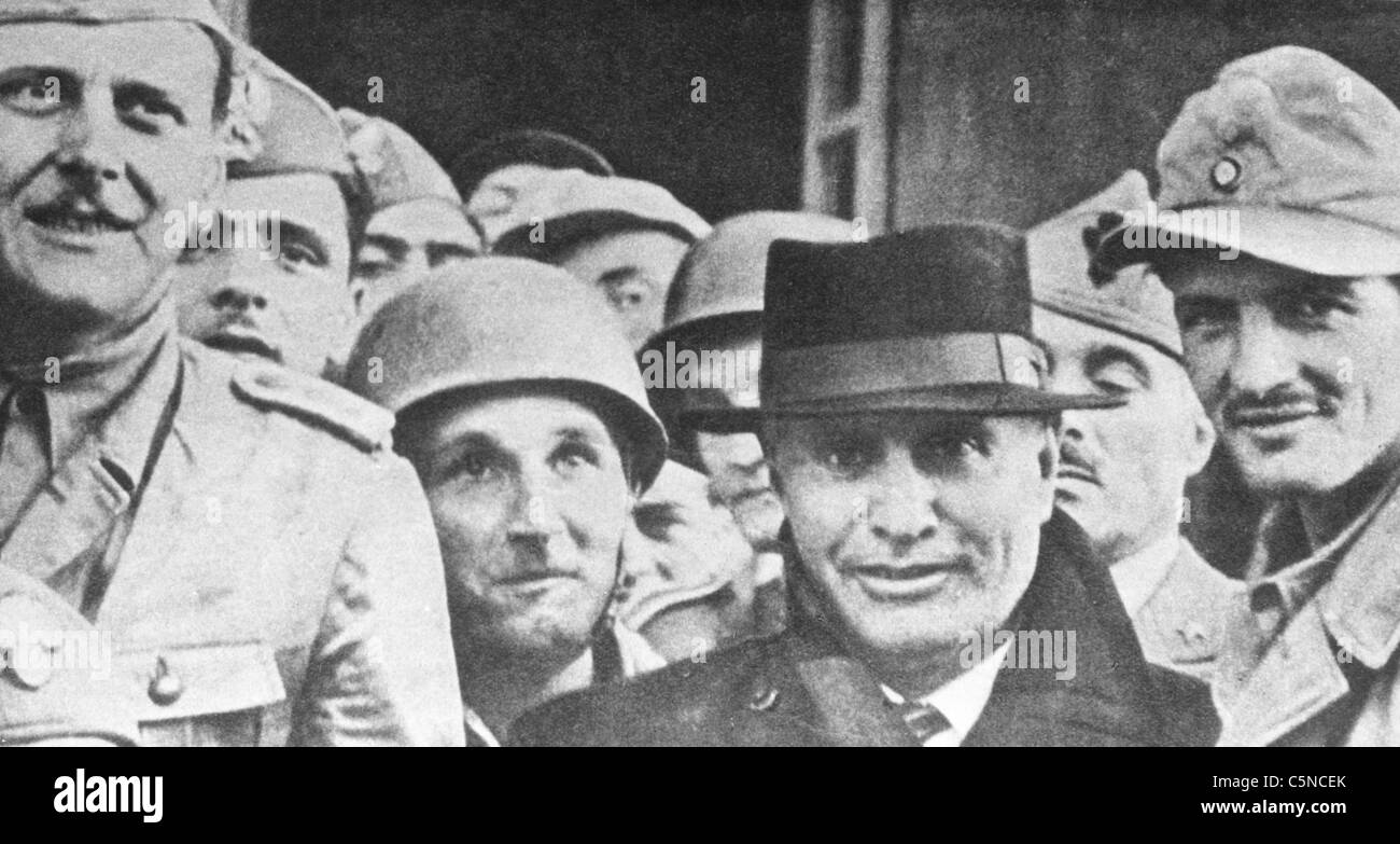 italy, fascism, benito mussolini,  Operation Eiche Stock Photo