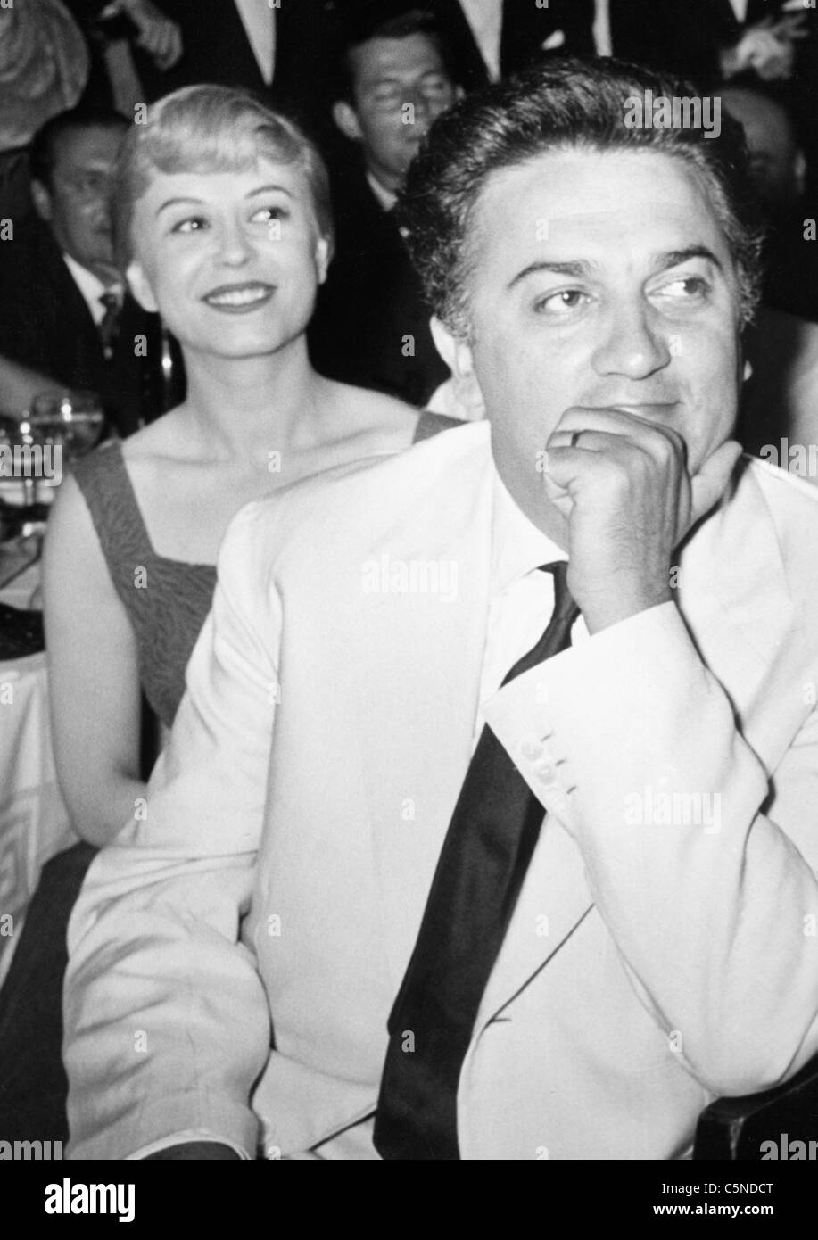 federico fellini, giulietta masina, 1962 Stock Photo