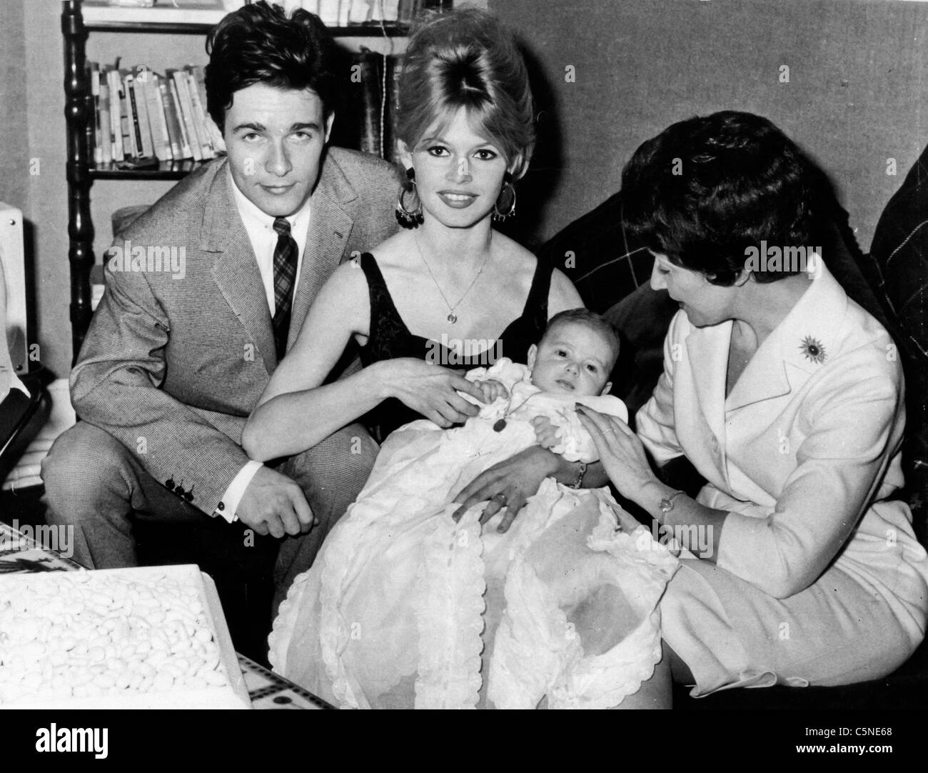 brigitte bardot with son nicolas and husband jacques charrier, 1959 Stock  Photo - Alamy