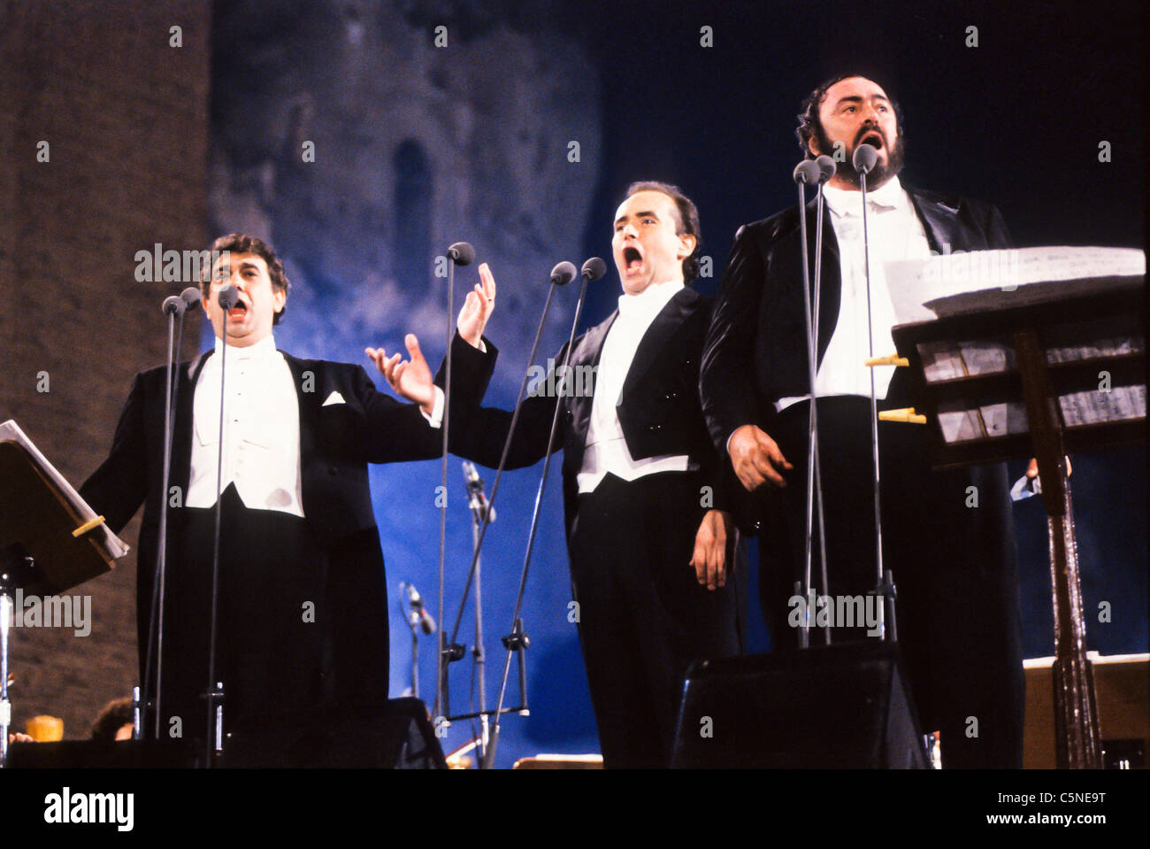 Luciano Pavarotti, José Carreras e Placido Domingo, 1990 Stock Photo