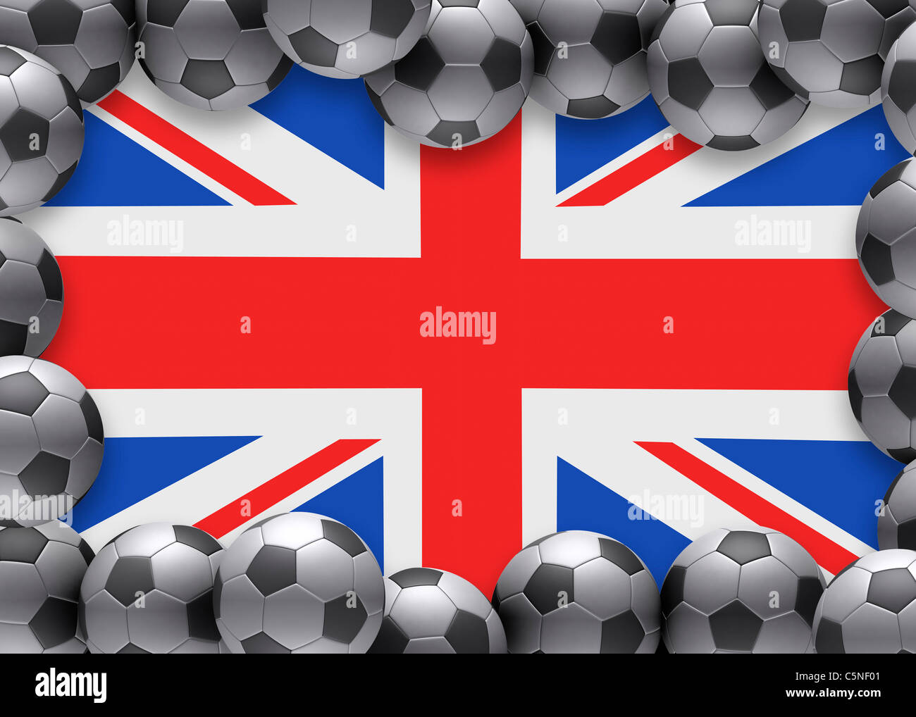 Flag of United Kingdom football soccer Stock Photo Alamy