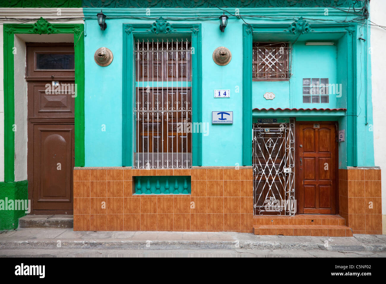 Cuba, Havana. House Front, Old Havana Stock Photo Alamy