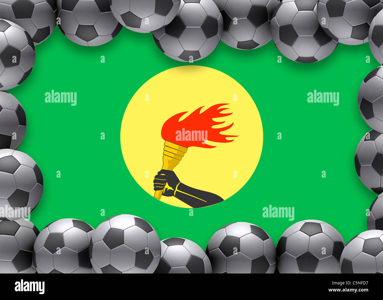 Flag of Zaire football soccer Stock Photo Alamy