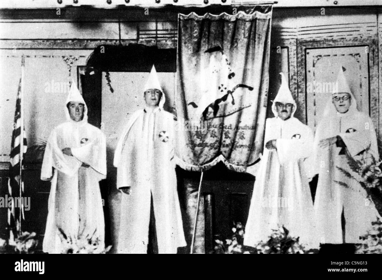 A ceremony of the Ku Klux Klan,kkk,usa,1920 Stock Photo