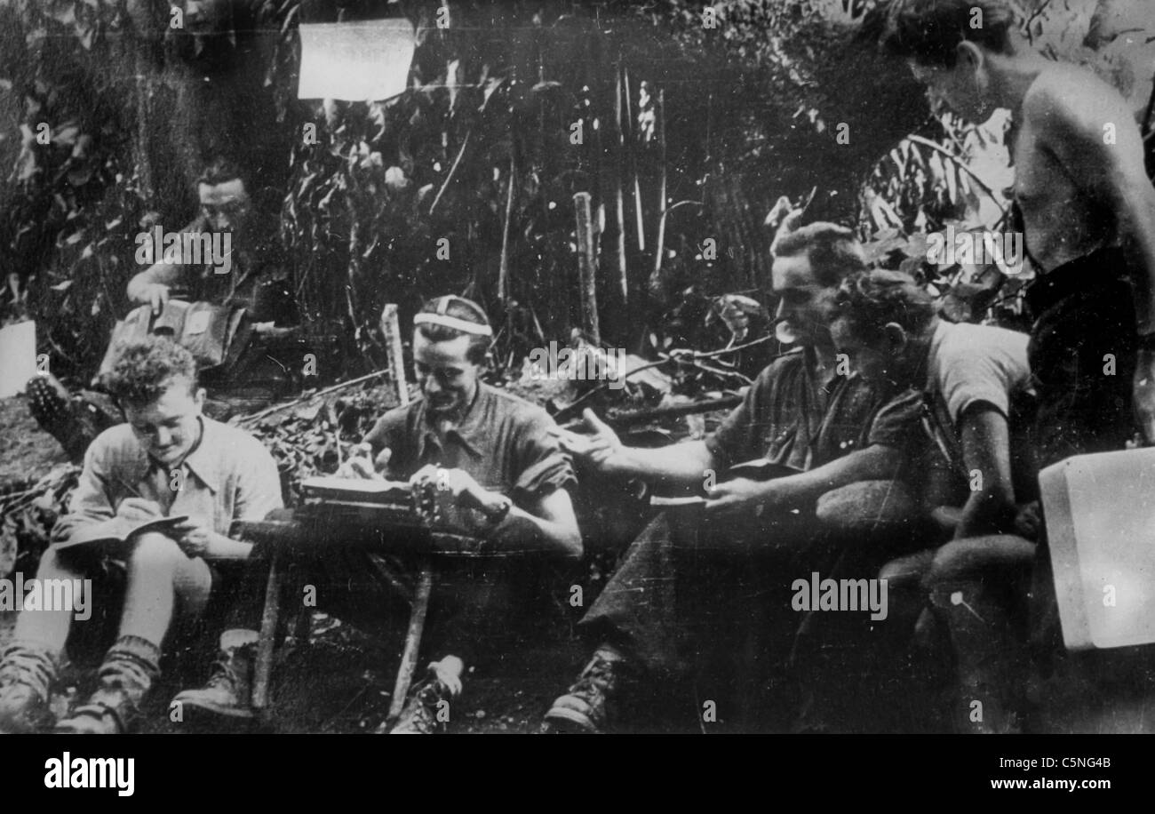 Partisans meeting in langhe region, Piedmont, Italy, World War II, 1943 Stock Photo