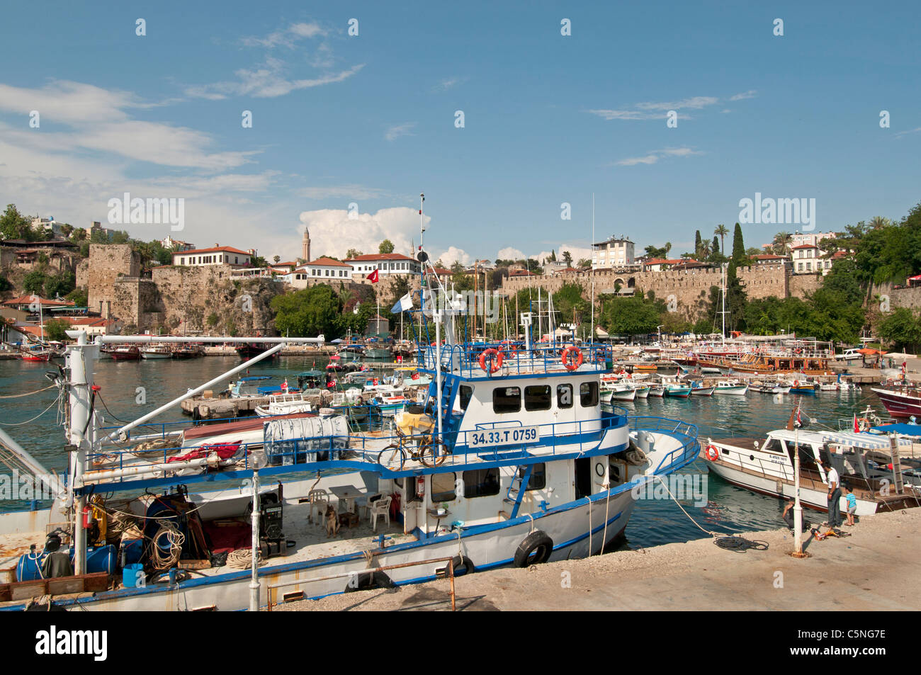 Antalya Turkey old port harbor Kaleici boat town Stock Photo Alamy