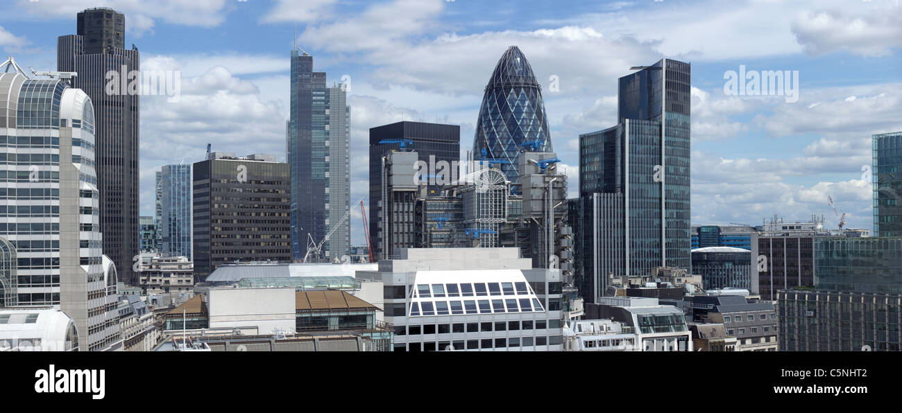 panoramic daylight elevated view of the city of London Stock Photo