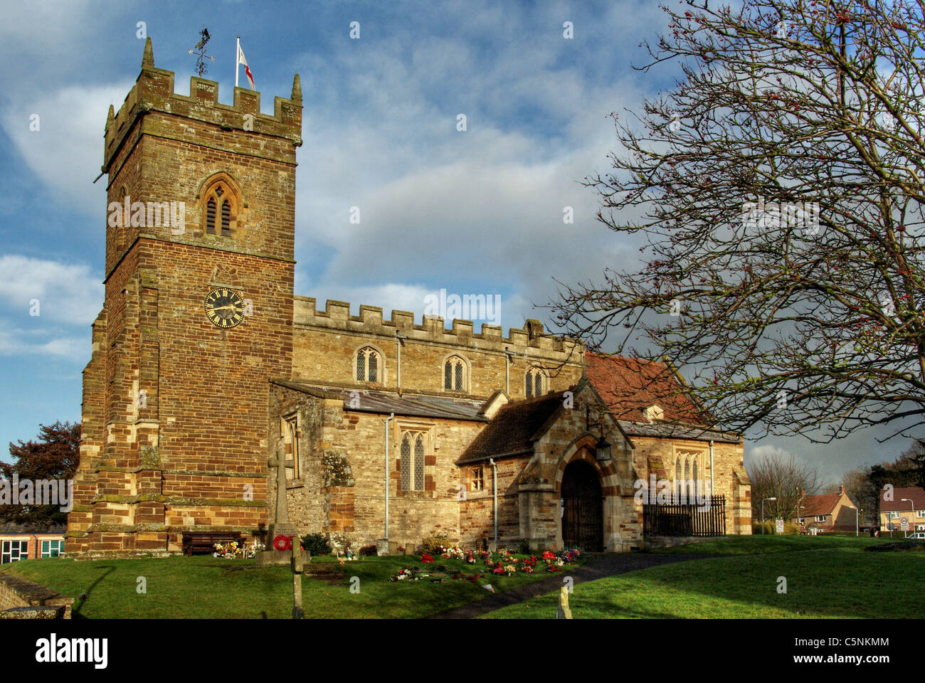 The church of St The Martyr in the village of Wootton on the