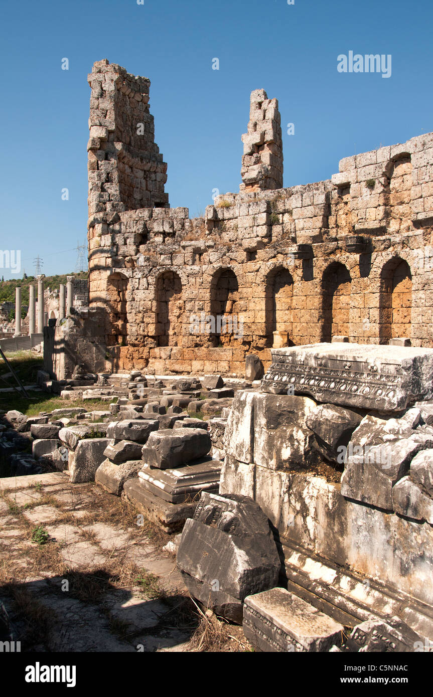 Pergae Perga, Greek Perge, ancient city of Pamphylia, Antalya Turkey, 1209 BC ...