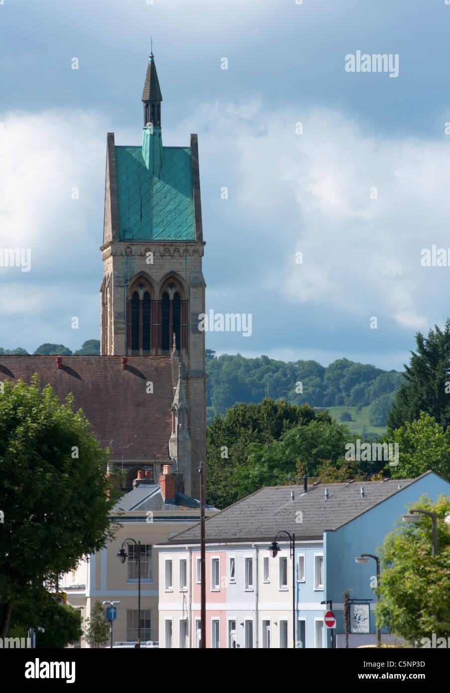 Cheltenham skyline with St Philip and St James Church. Gloucestershire. UK Stock Photo