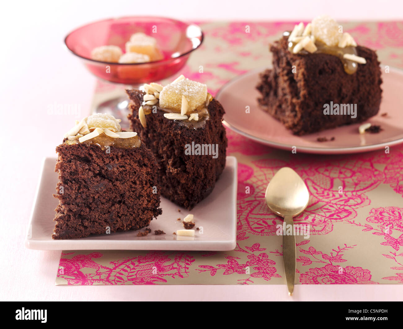 Almond cake with ginger Stock Photo Alamy