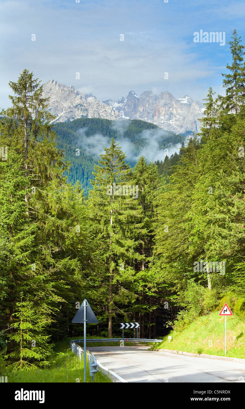 Italian dolomites mountain road hi-res stock photography and images - Alamy