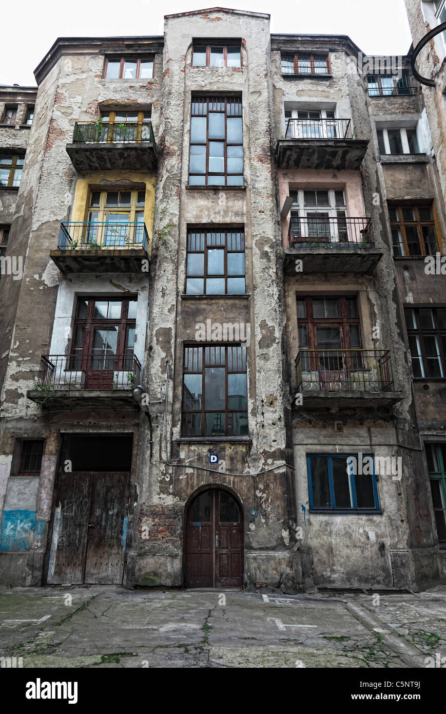 old decadent houses in lodz town poland Stock Photo Alamy