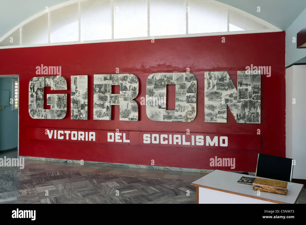 Reception area of Museum of the Bay of Pigs invasion, Playa Giron, Cuba. Stock Photo