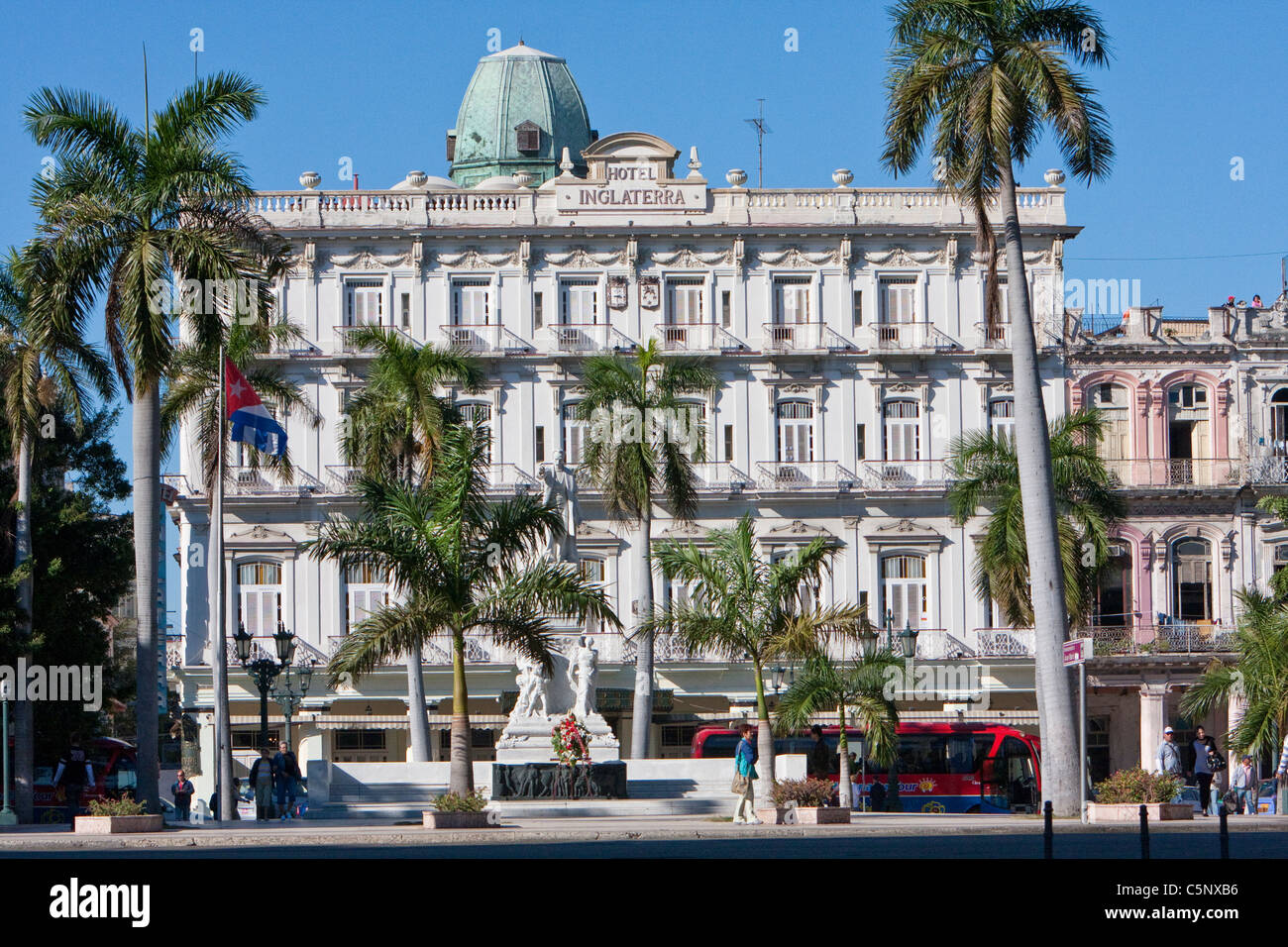 Cuba, Havana. Hotel Inglaterra, Central Havana. Stock Photo