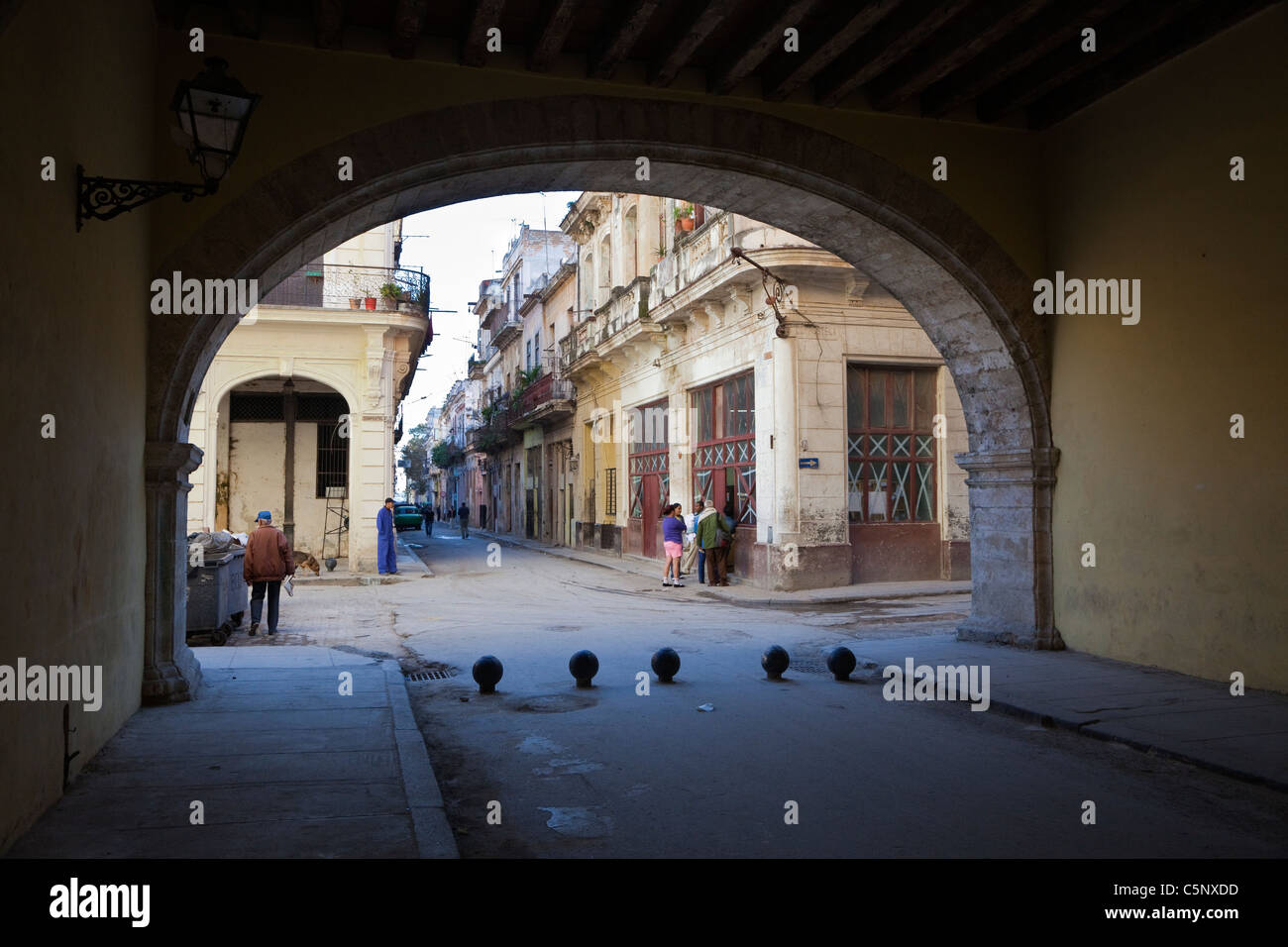 Cuba, Havana. Arco de Belen ('Arch of Belen'), corner of Compostela and Acosta Streets. Stock Photo
