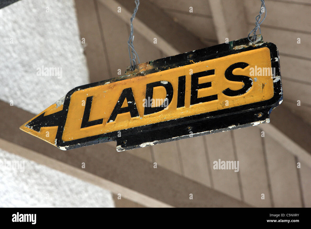 Ladies toilet sign Stock Photo