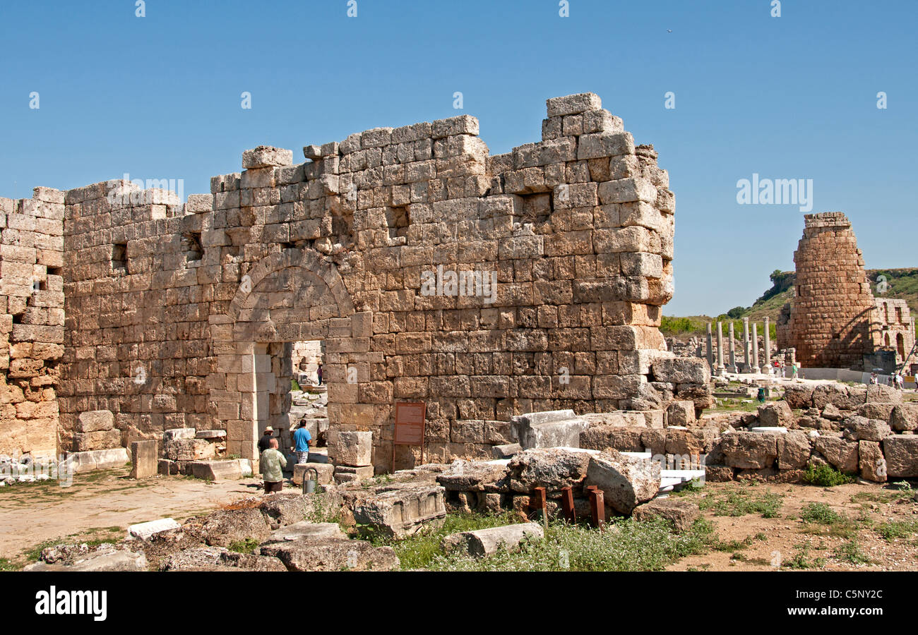 Pergae Perga, Greek Perge, ancient city of Pamphylia, Antalya Turkey, 1209 BC ...