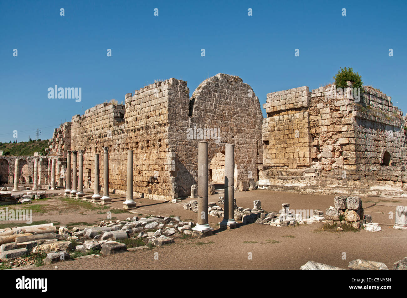 Pergae Perga, Greek Perge, ancient city of Pamphylia, Antalya Turkey, 1209 BC ...