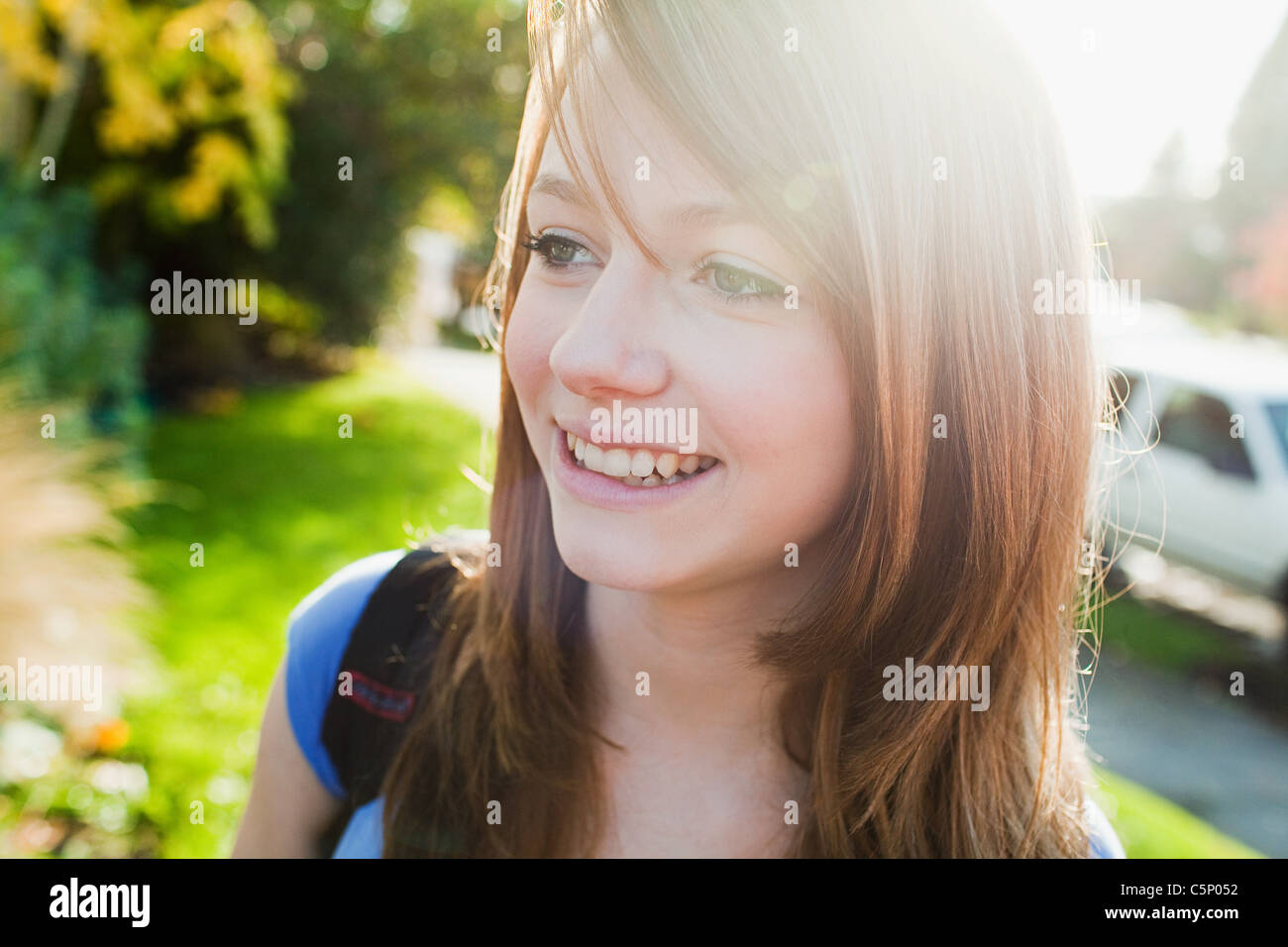 Close up portrait of teenage girl Stock Photo - Alamy