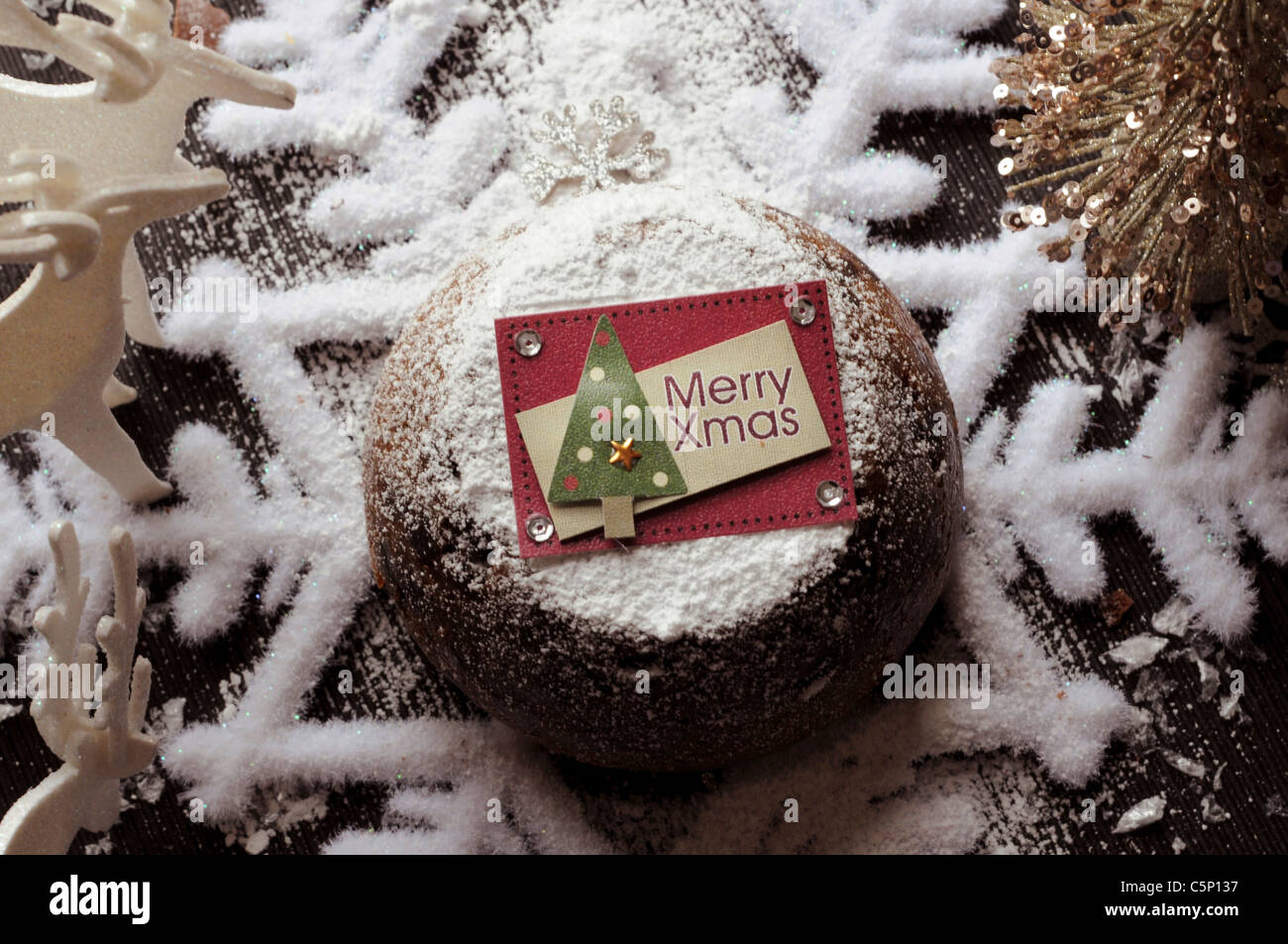 Christmas pudding Stock Photo