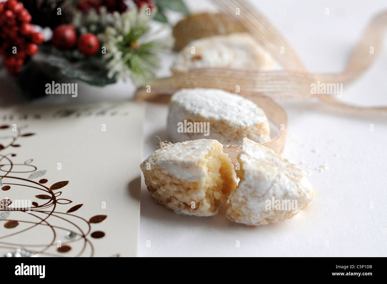 Italian almond pastry (Ricciarelli) Stock Photo