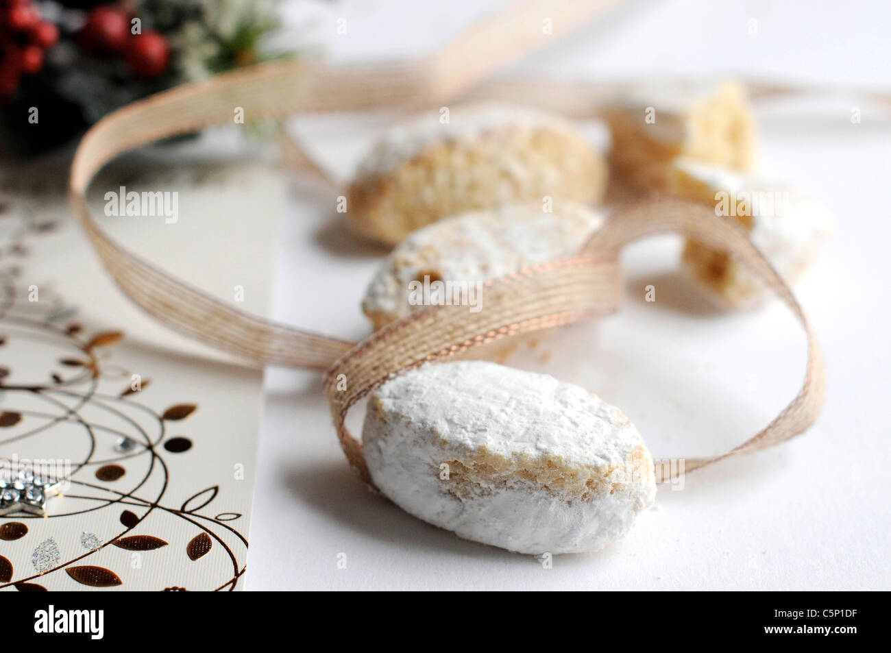 Italian almond pastry (Ricciarelli) Stock Photo