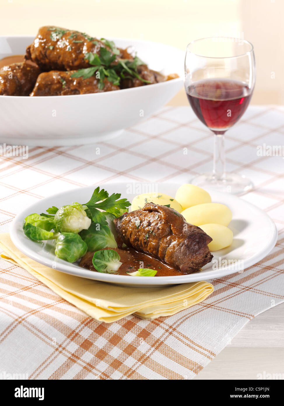 Traditional beef olives Stock Photo Alamy