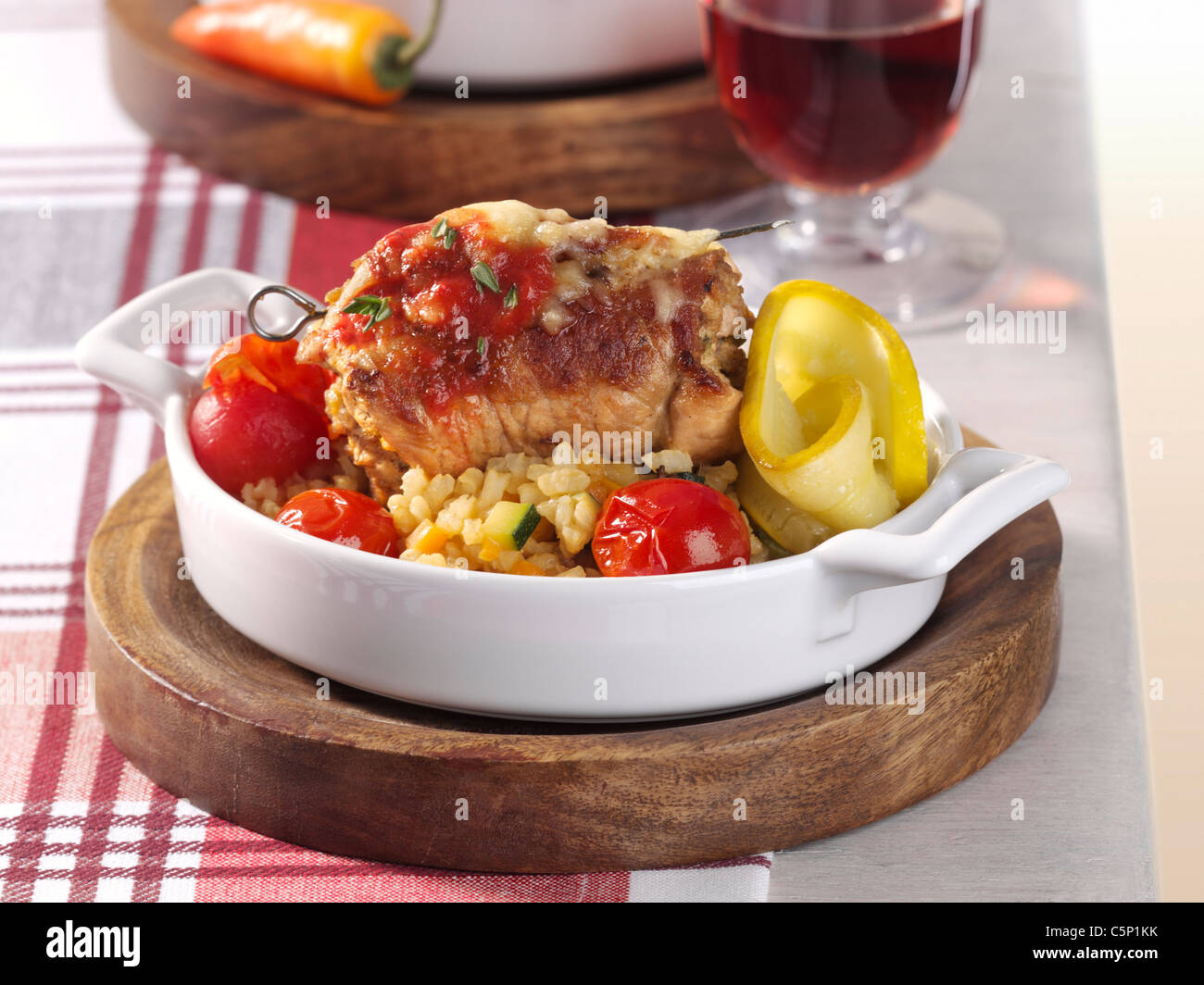 Pork rolls with spicy hash filling Stock Photo Alamy