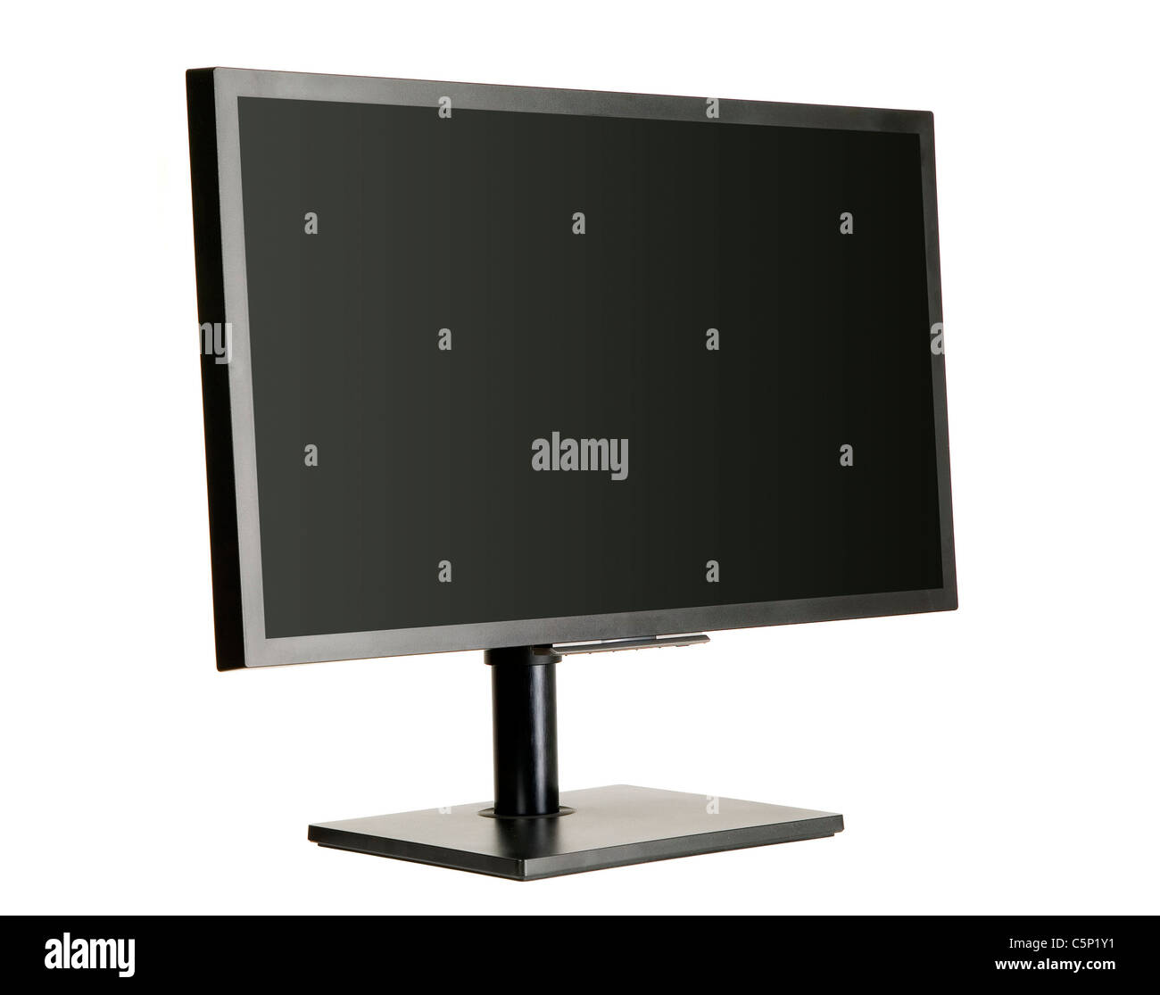 LCD display with blank, black space on clean background Stock Photo