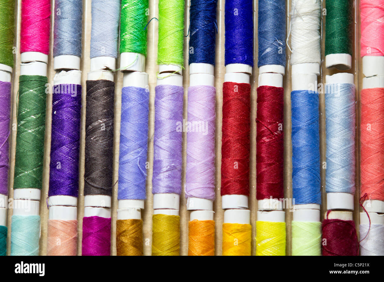 colourful threads Stock Photo