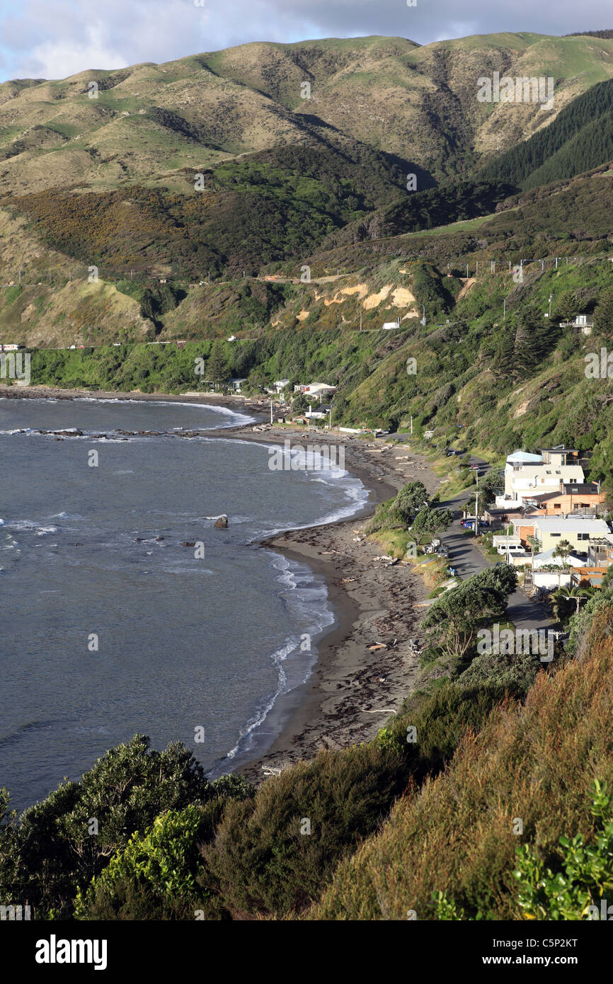 Pukerua Bay on the Kapiti Coast Stock Photo Alamy