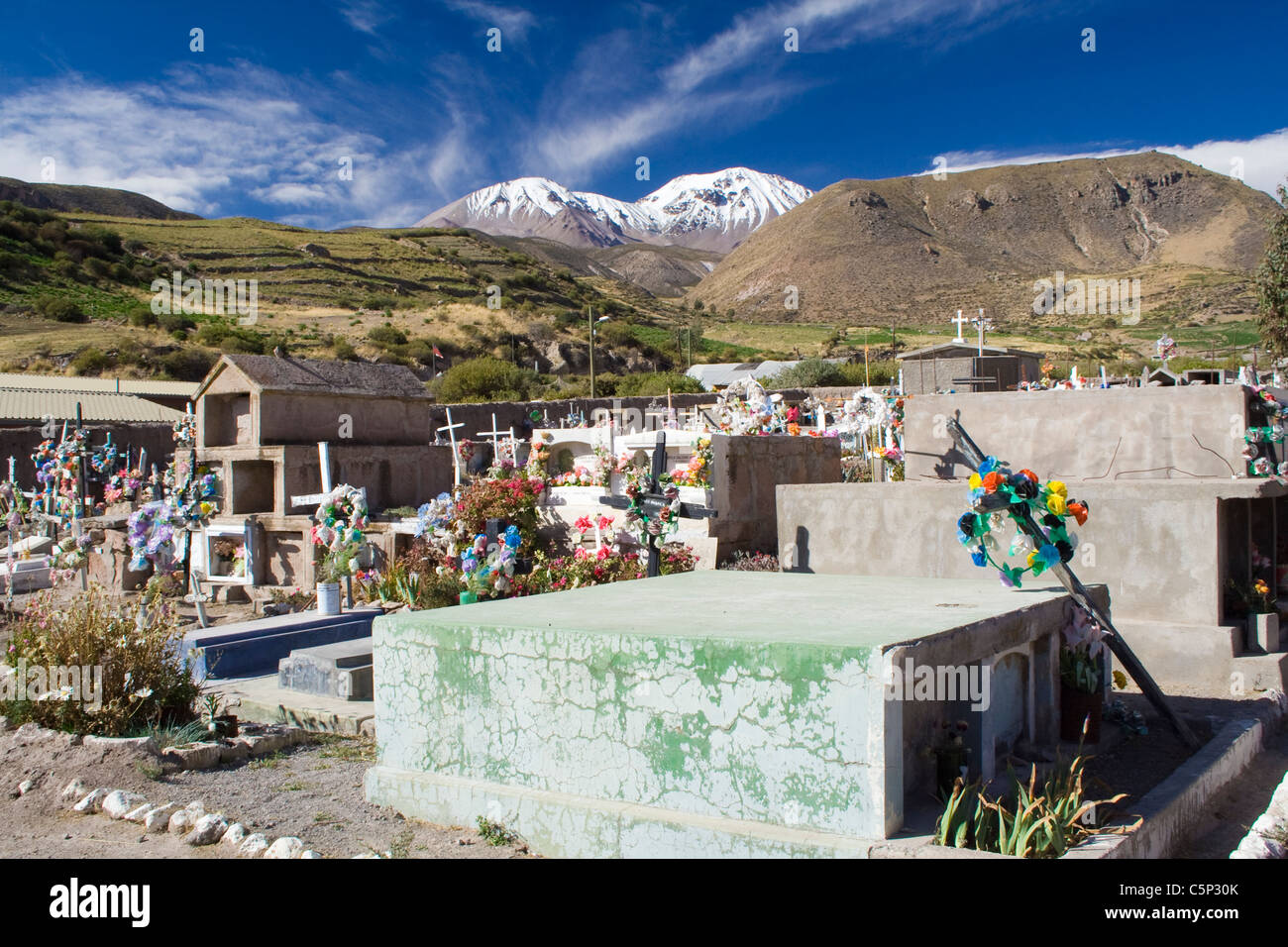 Cemetery, Putre, Chile, South America Stock Photo
