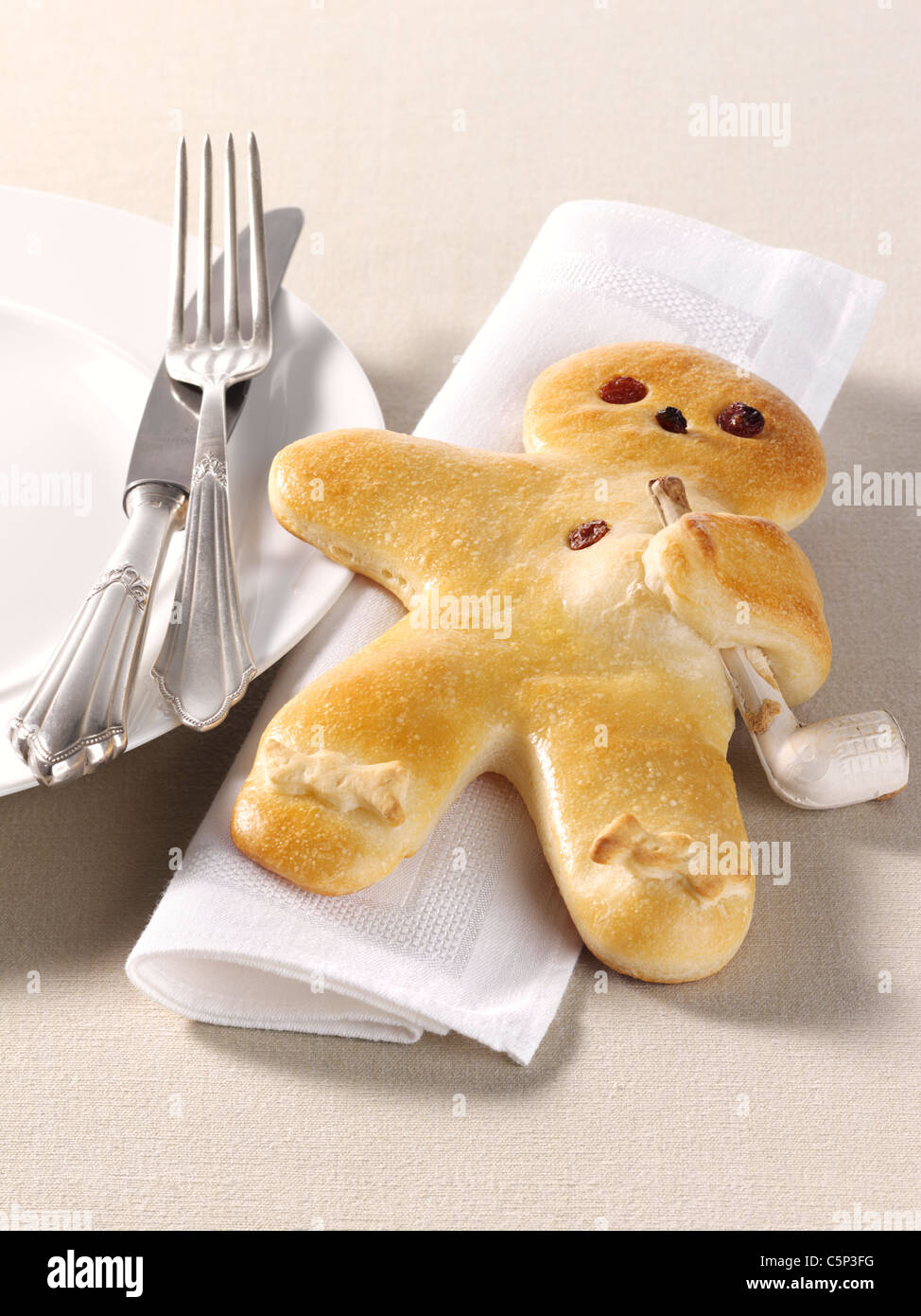 Sweet German yeast bread Stutenkerl Stock Photo Alamy
