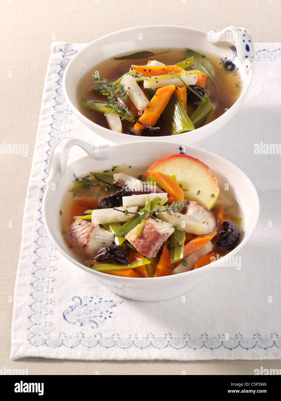 Meat Both Meat broth with vegetables and eel Stock Photo - Alamy