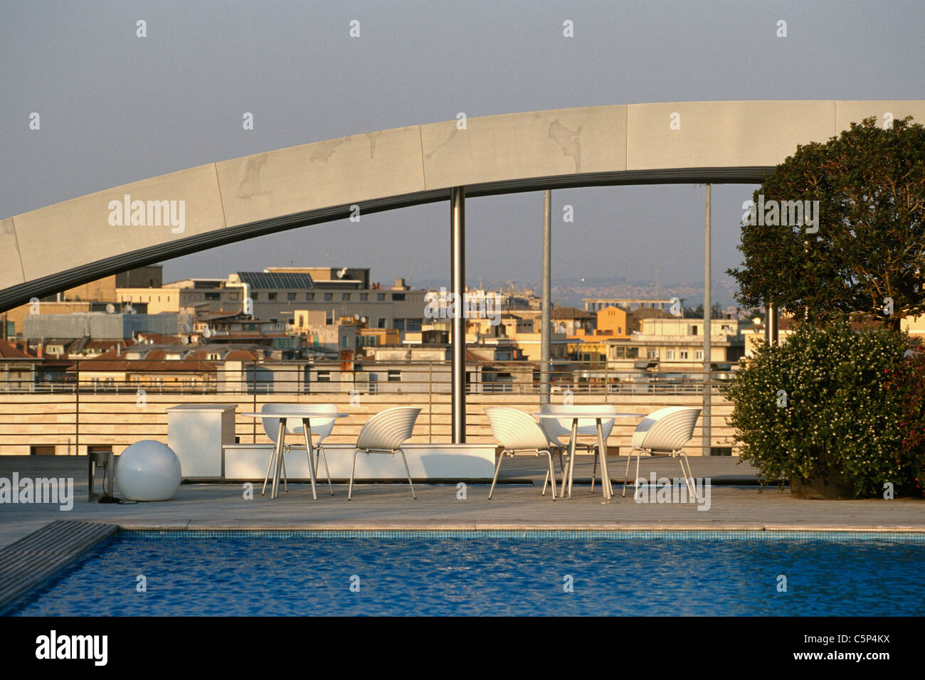 Rooftop swimming pool of the ES Hotel, Rome, Italy Stock Photo Alamy