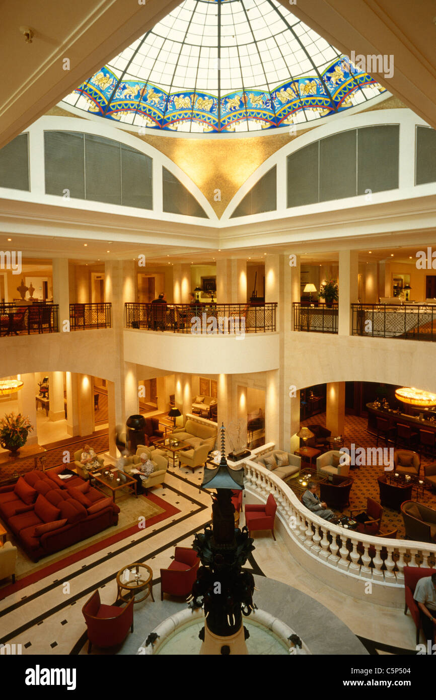 Lobby of the Hotel Adlon Kempinski Berlin Germany. Stock Photo