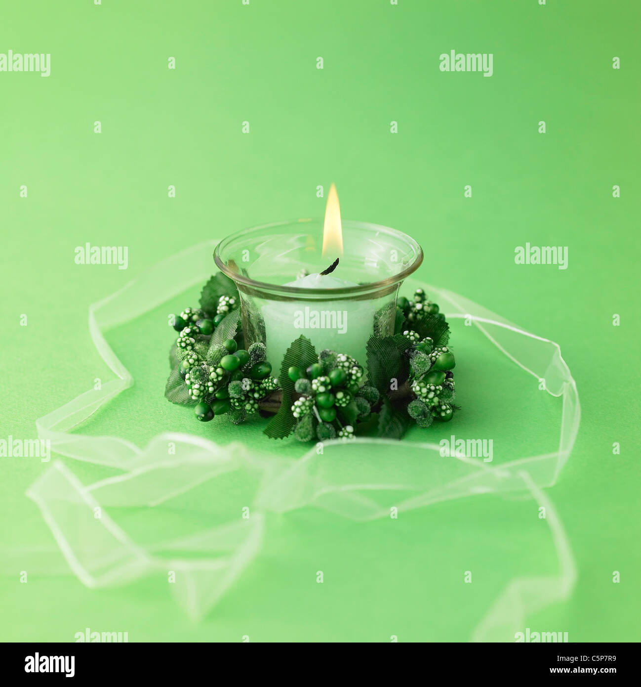 A decorated candle light Stock Photo Alamy