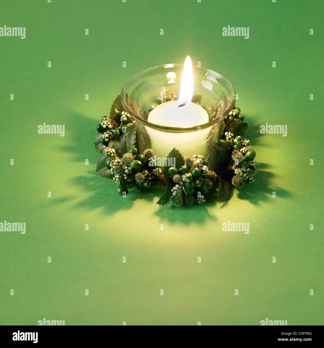 A decorated candle light Stock Photo Alamy
