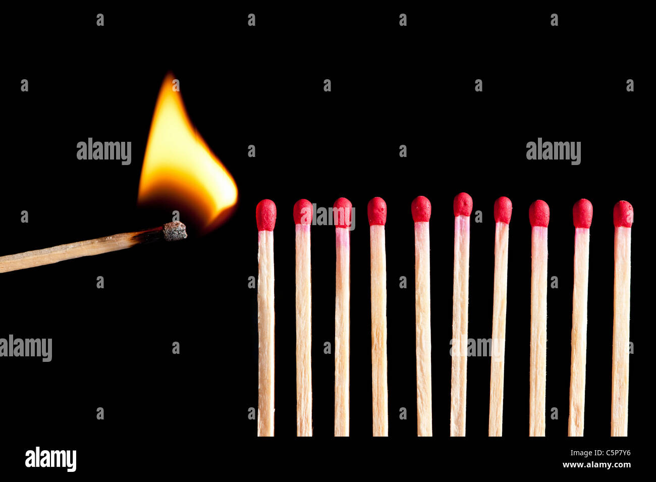 Is ready with wood to light the fire the line hires stock photography