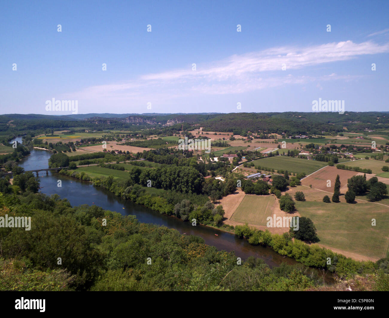 Domme town. Dordogne. France. One of several most beautiful villages of France. Dordogne river and surrounding countryside. Stock Photo