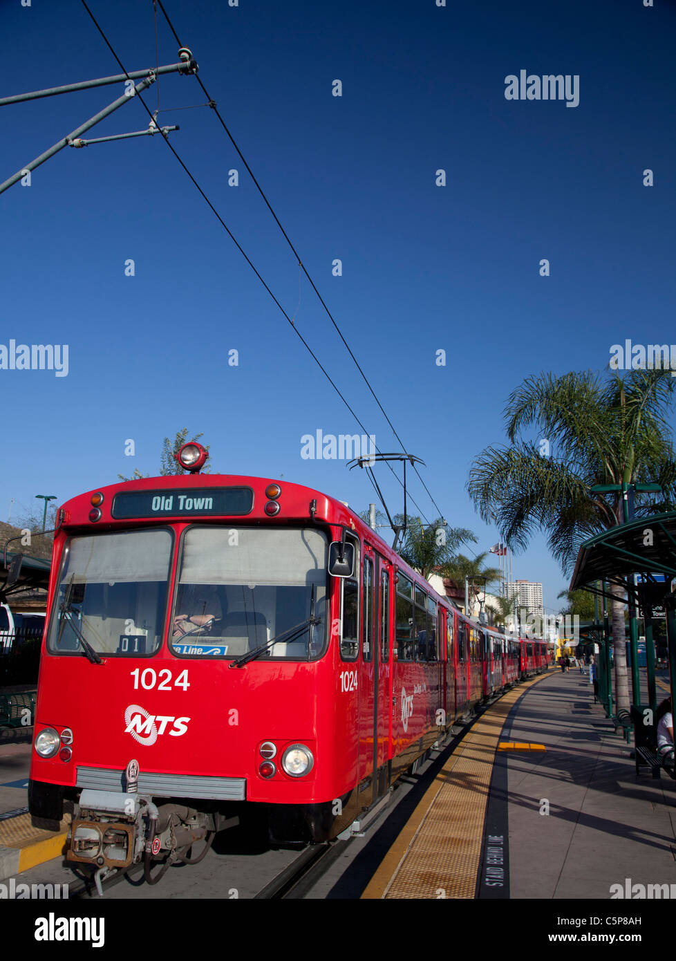 San Diego Trolley Stock Photo Alamy
