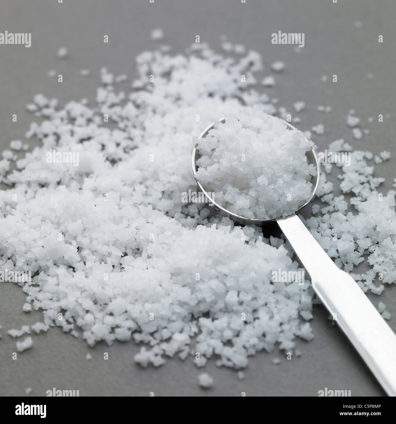 Measuring spoons and salts Stock Photo